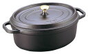 staub ストウブ 〔ホーロー鍋〕RST3504 ピコ・ココット オーバル(23cm)/ブラック プロユース（業務用）として販売されている国内正規販売ルートの商品です。家庭用に付属されている生涯保証書（シリアルナンバー）は付属されておりません。予めご了承ください。