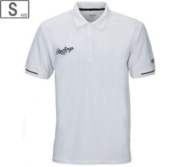 ローリングス Rawlings 超伸半袖ポロシャツ Sサイズ ホワイト/ネイビー AST9F03