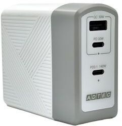 ADTEC アドテック 140W出力GaN搭載 USB-C PD3.1充電器 APD-A140AC2-WH ホワイト