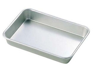 NAKAO 中尾アルミ製作所 アルマイト　N型　浅バット　15号（350×280×39）