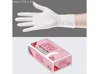 DUNLOP ダンロップホームプロダクツ EX100 天然ゴム極うす手袋 Lサイズ 100枚入 7621