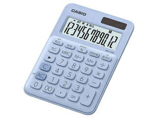 CASIO/カシオ計算機 カラフル電卓ミニジャスト ペールブルー MW-C20C-LB 1