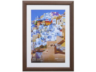 HAKUBA ハクバ FW-4-BRW6(ブラウン)　木製額縁 FW-04 ワイド6切サイズ