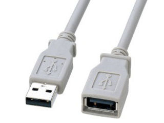 サンワサプライ エコUSB延長ケーブル 2m ライトグレー KU20-ECEN2K サンワサプライ エコUSB延長ケーブル 2m ライトグレー KU20-ECEN2K