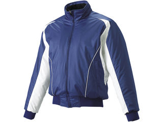 SSK エスエスケイ BWG1002-6310W 蓄熱グラウンドコート・フロントフルZIP・中綿 【S】 （Dブルー×ホワ..