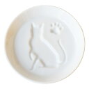 国産シルエットしょうゆ皿1P 猫 290616
