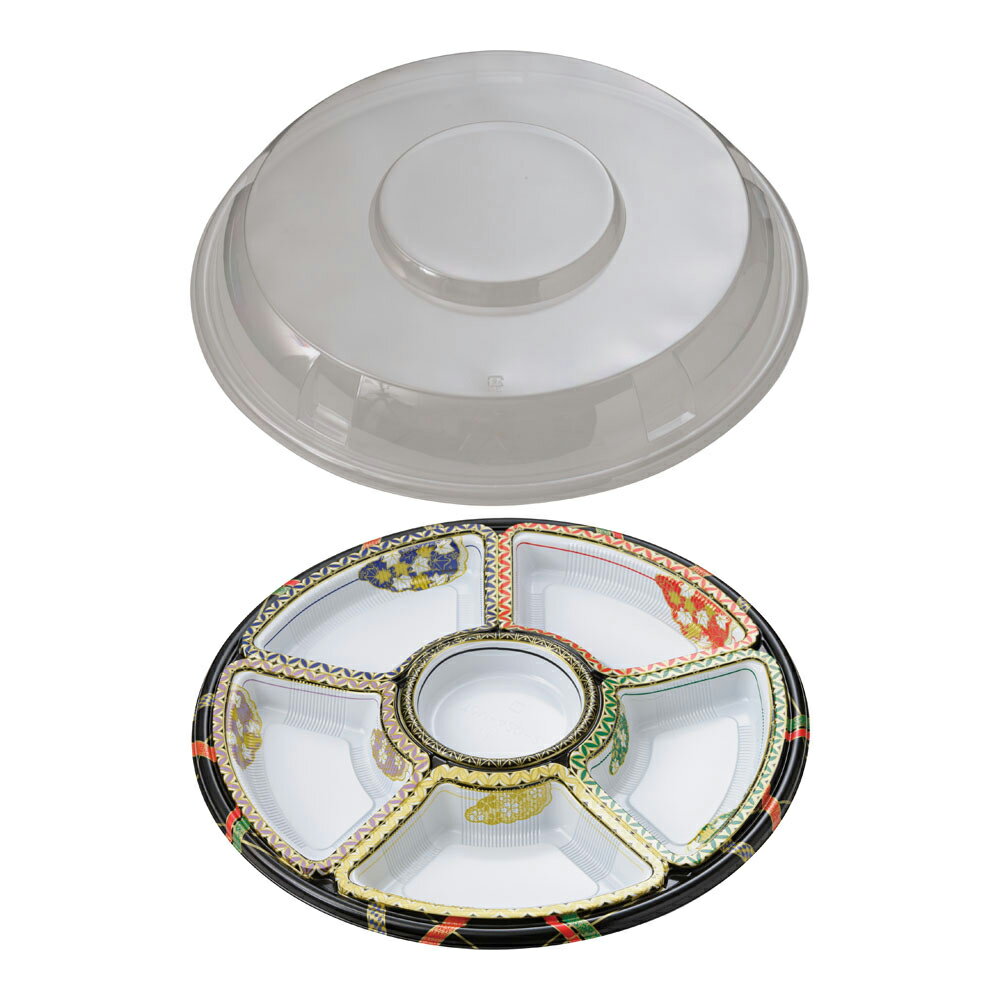 AZUMI アヅミ産業 丸型オードブル　友禅セット　TOM−420−2（10入）