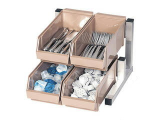 TKG 遠藤商事 TKG　18-8スマート　オーガナイザー 2段2列(4ヶ入)　ブラック