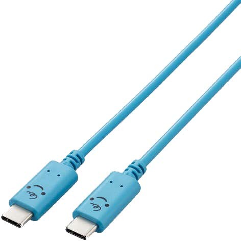 ELECOM エレコム USB Type-Cケーブル/USB PD対応/顔つきタイプ/1.0m/ベイビー(ブルー×ブラック) MPA-CCF10BUF ELECOM エレコム USB Type-Cケーブル/USB PD対応/顔つきタイプ/1.0m/ベイビー(ブルー×ブラック) MPA-CCF10BUF