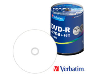 Verbatim バーベイタム データ用DVD-R 4.7GB 1 16倍速 スピンドル 100枚 DHR47JP100V4