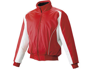SSK エスエスケイ BWG1002-2010W 蓄熱グラウンドコート・フロントフルZIP・中綿 【O】 （レッド×ホワイ..