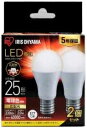 IRIS OHYAMA/アイリスオーヤマ LED電球 E17 広配光2P 電球色 25形(230lm) LDA2L-G-E17-2T62P(3)
