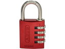 ABUS/アバス ナンバー可変式ステンレスシャックル南京錠 145IB-40 レッド 145IB-40-RE
