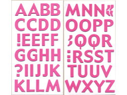 ARTE アルテ フォームアルファベットステッカー　CFS-01 ピンク　シートサイズ(H293×W156mm) 1セット入 【deco】【hobby】【趣味】【シール】【オリジナル】【デコレーション】