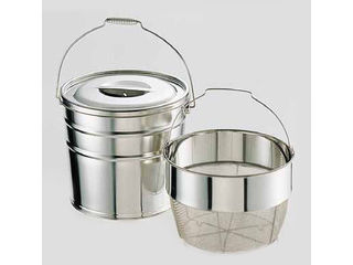 MINEX ミネックスメタル 18−8バケットII 洗いカゴタイプ 15L 中目