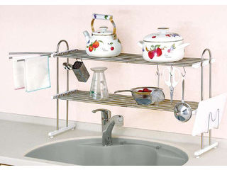 【kitchenshunou】【キッチン収納】【水周り】【掃除】 TAKUBO 田窪工業所 18−8 伸縮置棚 お買得セット PP2−9...