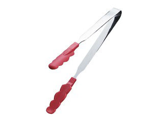 18−0　抗菌耐熱カラートング　スリム　レッド　25cm