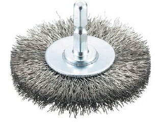 TRUSCO/トラスコ中山 軸付ホイールブラシ φ65X軸6.35 ステンレス線0.3 TB-6233-60