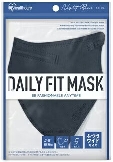 IRIS OHYAMA ꥹ DAILY FIT MASK Ω դĤ磻ɥ 5 ʥȥ֥롼 RK-F5MXN