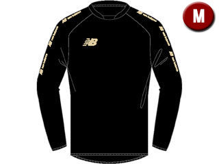 ニューバランス newbalance ミドルレイヤートップ クルー Mサイズ (ブラック/ゴールド) JMTF1023