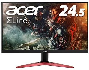 Acer エイサー VAパネル採用 フルHD対応 SigmaLine 24.5型ワイド液晶ディスプレイ 165Hz ゲーミング KG251QSbmiipx 単品購入のみ可（同一商品であれば複数購入可） クレジットカード決済 代金引換決済のみ