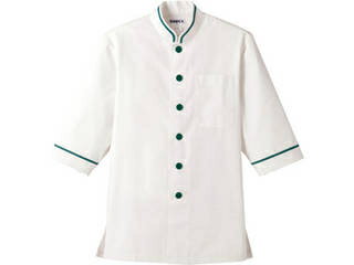 Servo サーヴォ ショップコートD1129（オフホワイト×グリーン）M