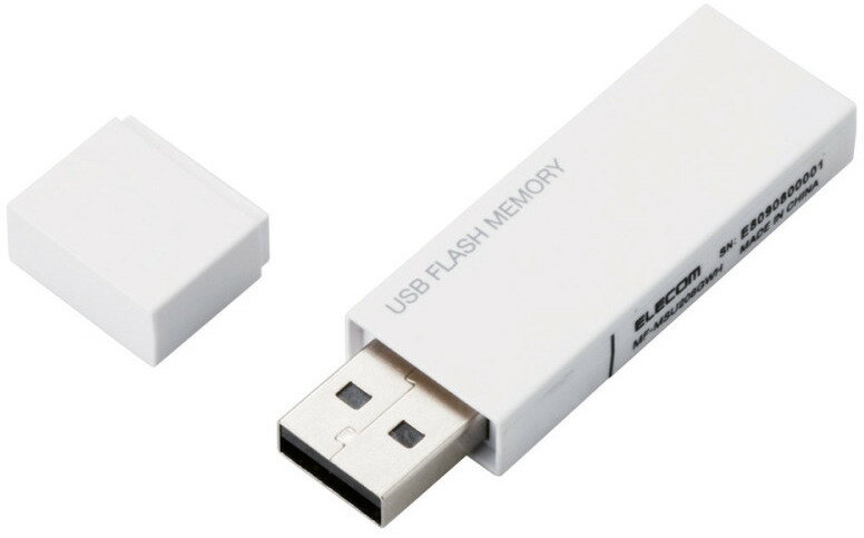 ELECOM エレコム USB2.0 キャップ式USBメモリ 32GB ホワイト MF-MSU2B32GWH