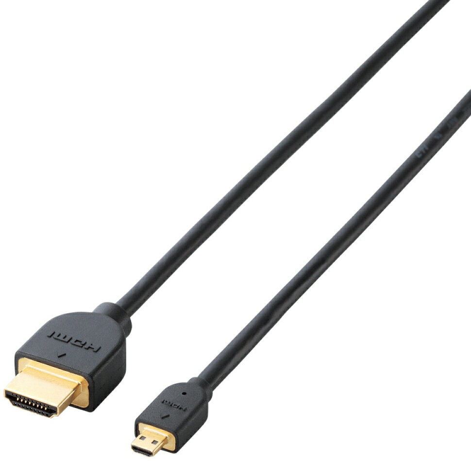 発売日：2010年6月中旬●イーサネット対応HIGH SPEED HDMI-Microケーブル1本のケーブルで、高品質な映像と音声に加えてネットワー ク通信も可能なHIGH SPEED with Ethernet 認証済みのHIGH SPEED HDMIケーブルです。HDMI端子（タイプA）⇔HDMI-Micro（タイプD）に対応し、デジタルカメラや携帯電話等のモバイル機器と液晶テレビなどを接続できます。1本のHDMIケーブルを接続するだけで、カメラで撮影した写真や動画などを、高品質なハイビジョン映像でお楽しみいただけます。高品質で映像・音声を伝送できるHDMIケーブル上で、100Mbpsのイーサネット通信を可能にする「HEC（HDMIイーサネットチャンネル）」に対応しています。ネットワーク対応型のAV機器の接続に利用すれば、HDMケーブル1本でネットワークを利用できるよ うになります。 【対応機種】 ハイビジョン対応テレビ、プロジェクターなどHDMI入力端子付きのAV機器と携帯電話などのHDMI-Micro出力端子を持つ機器を接続可能です。●ARCに対応！TV周りの配線もスッキリ！ デジタル音声を、ハイビジョンテレビなどの受信側からAVアンプなどの送信側へ伝送できるARC（オーディオ リターンチャンネル）にも対応しています。本製品は、光デジタルケーブルが不要で、テレビからAVアンプへHDMIケーブル1本で伝送できます。 これらの機能により、ケーブルの数を減らすことができ、テレビ周りの配線がスッキリします。 ●美しい動画映像を実現 4K2K（4,096×2,160ドット）という高解像度をサポートするほか、3DフルHD（1080p×2画面）の映像も伝送可能です。色深度については、24bit（Full Color）から30/36/48bit（Deep Color）で対応しており、表示できる色数が豊富で、モノクロを含む色の階調性が豊かになり、美しい動画映像を表現できるようになっています。 ●外部ノイズに強い3重シールド ケーブル部は、ツイストペアケーブルを3重シールドした構造になっており、外部ノイズの影響やケーブルの内部干渉から信号を保護し、 安定した信号伝送を実現します。 ●金メッキプラグ採用 端子部には金メッキプラグを採用し、サビなどの経年劣化や接触抵抗を抑えることで、耐久性と安定性を高めています。 商品情報 対応機器HDMI側：HDMIの入力端子を持つ液晶テレビ、プラズマテレビ、プロジェクター等、HDMI-Micro側：携帯電話などHDMI-Micro出力端子を持つ機器HDMI規格HIGH SPEED HDMI Cable with Ethernetコネクタ形状HDMIプラグ（タイプA-19ピン） − HDMI-Microプラグ（タイプD-19ピン） DHHD14EU30BK　