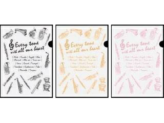 NAKANO/ナカノ ブラスバンド クリアファイル A4 3枚セット FL-50-BB