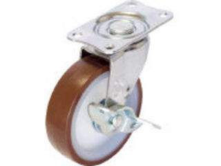 YUEI CASTER ユーエイ キャスターS付自在車 径65ウレタン車輪 E-65URS