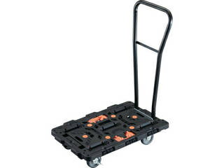 TRUSCO トラスコ中山 連結式樹脂製平台車 ビートル 700X450 BT700J3S2H-E100T 自在3輪 内2輪ストッパー付 脱着式ハンドル付 とめたろう付