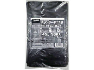 TRUSCO トラスコ中山 スタンダードゴミ袋 黒 90L 50枚入 GB-90BK TRUSCO トラスコ中山 スタンダードゴミ袋 黒 90L 50枚入 GB-90BK