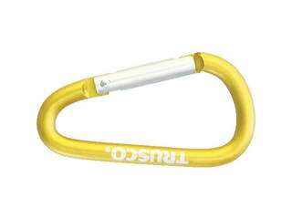 TRUSCO トラスコ中山 まとめ買い カラビナ 線径5mmX50mm D型 ゴールド100個 TKN550GOBOX