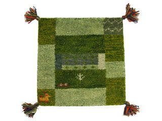 HAGIHARA ハギハラ ギャッベ チェアパッド(約40×40cm) GABBEH D11 GN グリーン 270015906 メーカー直送 同梱不可 カード決済のみ対応 沖縄・北海道・離島お届け並びに時間指定不可