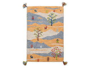 HAGIHARA ハギハラ ギャッベ　ラグ・マット(約45×75cm) GABBEH A6 YE 270075717 メーカー直送 同梱不可 カード決済のみ対応 沖縄・北海道・離島お届け並びに時間指定不可