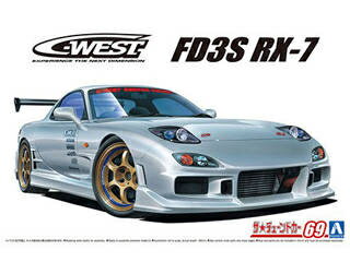 AOSHIMA AIV} UE`[hJ[ 1/24 C-WEST FD3S RX-7 '99 i}c_j