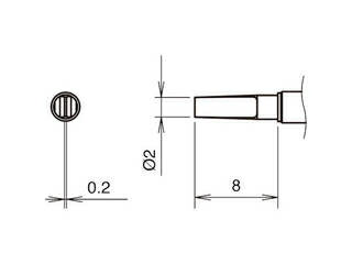 HAKKO 白光 こて先2L型 400℃ T38-02L2
