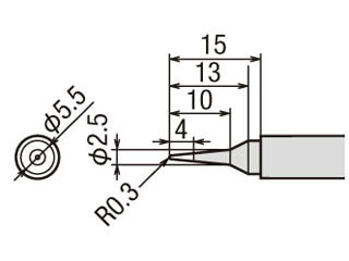 TAIYO 太洋電機産業 替こて先SB型PX2/SVS用 PX-2RT-SB