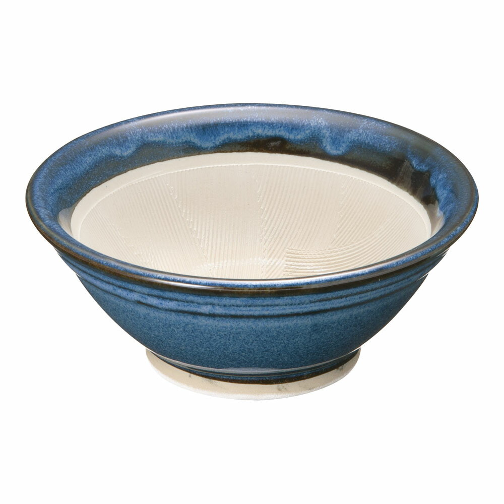 MOTOSHIGE 元重製陶所 青なまこ　スリ鉢（シリコンゴム付） 4．5号