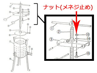 EBM 江部松商事 EBM　鉄　ギョーザ絞り器用　?ナット（メネジ止め）