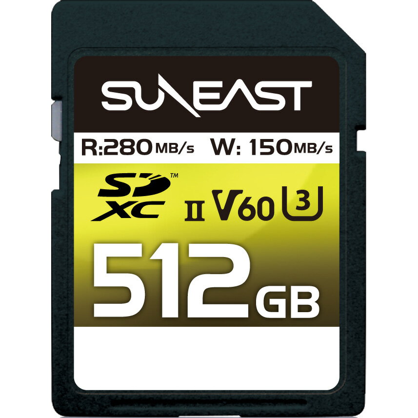 SUNEAST TC[Xg SDXCJ[h SUNEAST ULTIMATE PRO SD UHS-II V60J[h 512GB SE-SDU2512GB28 DGPC[WOA[h2022 AeBCgvV60