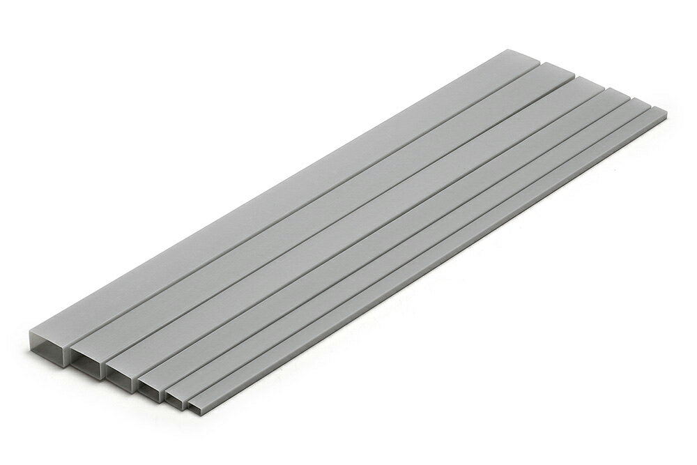 Wave ウェーブ プラ＝材料 グレー 長方形パイプ OM-441