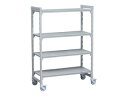 CAMBRO キャンブロ 【代引不可】610ソリッド移動カムシェルビングセット 61×107×H150cm 4段