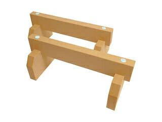 alufa アルファ ニュー抗菌　プラスチックまな板用脚 40cm(2ヶ1組)