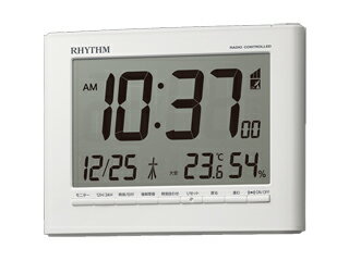 RHYTHM/リズム時計 8RZ203SR03 フィットウェーブD203 デジタル電波時計 掛置き兼用 RHYTHM/リズム時計 8RZ203SR03 フィットウェーブD203 デジタル電波時計 掛置き兼用