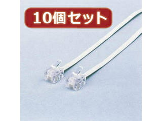 エレコム 【10個セット】 エレコム スリムモジュラケーブル(白) MJ-7WHX10 エレコム 【10個セット】 エレコム スリムモジュラケーブル(白) MJ-7WHX10