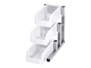 TKG 遠藤商事 TKG　18-8スマート　オーガナイザー 3段1列(3ヶ入)　ホワイト