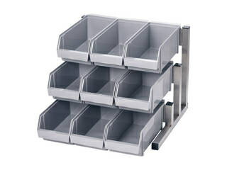 TKG 遠藤商事 TKG　18-8スマート　オーガナイザー 3段3列(9ヶ入)　ホワイト