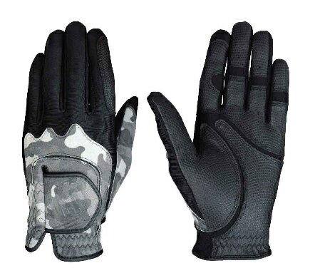 LEZAX/レザックス ユーエスアスリート ゴルフグローブ(左手用) FREE(22〜25cm) 迷彩グレーxブラック USGL-7651