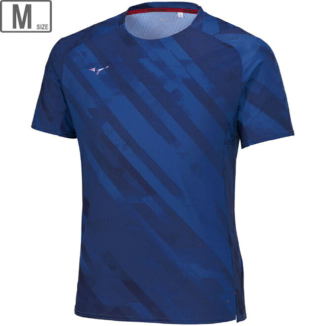ミズノ mizuno 【ユニセックス】ドライエアロフローTシャツ 【13：ブルーデプス】【Mサイズ】 32MAA55513